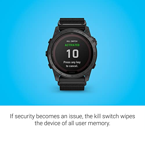 Garmin tactix 7 Pro Ballistics Edition Rugged Tactical GPS Touchscreen Smartwatch, Black/Nylon Band | Solar Charging, Military Standard, Up to 28 Day Battery Life with Signature Series Charging Bundle