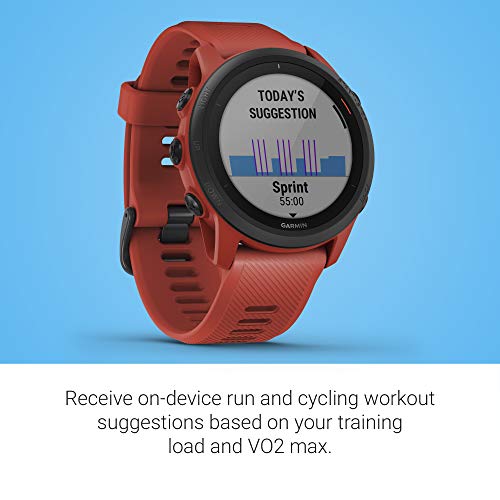 Garmin Forerunner 745, GPS Running Watch, Detailed Training Stats and On-Device Workouts, Essential Smartwatch Functions, Red