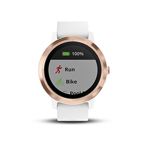 Garmin 010-01769-09 Vívoactive 3, GPS Smartwatch with Contactless Payments and Built-in Sports Apps, White/Rose Gold