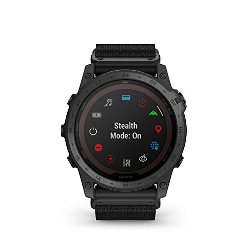Garmin tactix 7, Pro Ballistics Edition, Ruggedly Built Tactical GPS Watch with Solar Charging Capabilities, Applied Ballistics and Nylon Band,Black