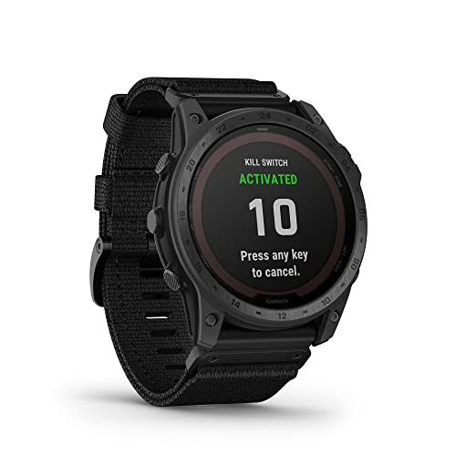 Garmin tactix 7, Pro Ballistics Edition, Ruggedly Built Tactical GPS Watch with Solar Charging Capabilities, Applied Ballistics and Nylon Band,Black