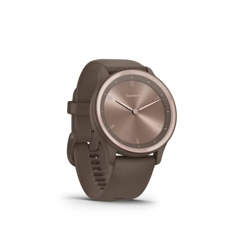 Garmin vivomove Sport, Hybrid Smartwatch, Health and Wellness Features, Touchscreen, Cocoa (Renewed)