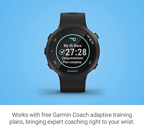 Garmin Newest Forerunner 45 GPS Smartwatch 42mm, Lightweight, Waterproof, Wellness & Sport tracking, 24/7 heart rate monitoring, Bluetooth, Coach 2