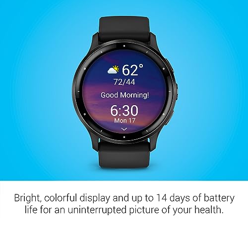 Garmin Venu 3, GPS Smartwatch with AMOLED Display, Black | Advanced Health and Fitness Features, Up to 14 Day Battery Life, Body Battery Energy Monitoring with Signature Power Bundle