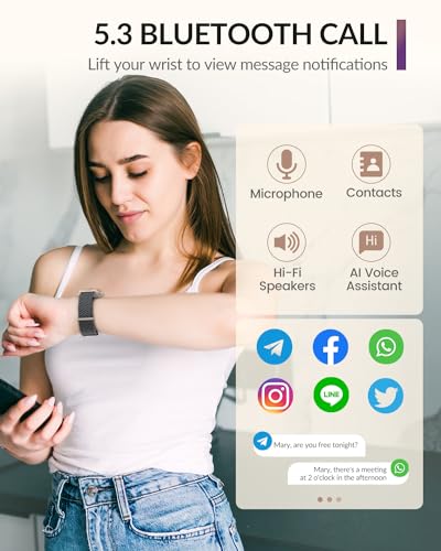 Smart Watch (Answer/Make Calls), 1.39" Smart Watches for Women 110+ Sports Modes Fitness Tracker with Blood Pressure/Heart Rate/Sleep Monitor, IP68 Waterproof Activity Tracker for Android and iPhone