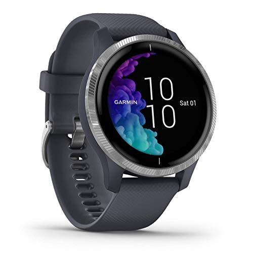 Garmin [ Renewed Venu, GPS Smartwatch with All-day Health and Fitness Features, Built in Music Storage, Blue Granite (Renewed)