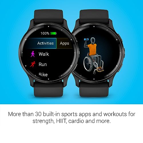 Garmin Venu 3, GPS Smartwatch with AMOLED Display, Black | Advanced Health and Fitness Features, Up to 14 Day Battery Life, Body Battery Energy Monitoring with Signature Power Bundle