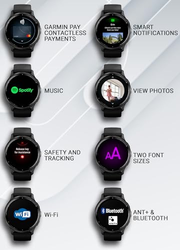 Wearable4U - Garmin Venu 3 GPS Smartwatch AMOLED Display 45 mm Watch, Advanced Health and Fitness Features, Up to 14 Days of Battery, Wheelchair Mode, Sleep Coach, Black with Black Earbuds Bundle