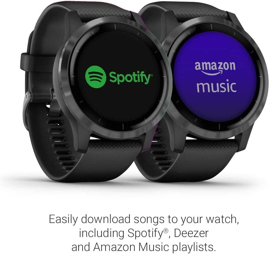 Garmin Vivoactive 4 GPS Fitness Smartwatch (Renewed) with Black Case and Slate Hardware