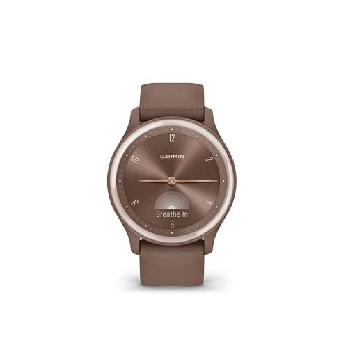Garmin vivomove Sport, Hybrid Smartwatch, Health and Wellness Features, Touchscreen, Cocoa (Renewed)