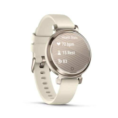 Garmin Lily 2, Small and Stylish Smartwatch, Hidden Display, Patterned Lens, Up to 5 Days Battery Life, Coconut