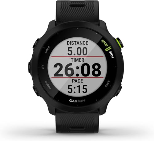 Garmin Forerunner 55 GPS Running Smartwatch, Black