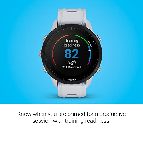 Garmin Forerunner® 955, GPS Running Smartwatch, Tailored to Triathletes, Long-Lasting Battery, Whitestone