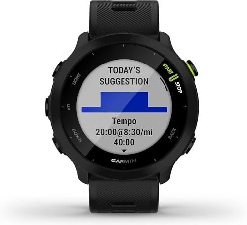 Garmin Forerunner 55 GPS Running Smartwatch, Black