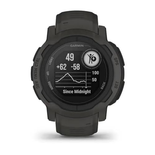 Garmin 010-02626-10 Instinct 2, Rugged Outdoor Watch with GPS, Built for All Elements, Multi-GNSS Support, Tracback Routing and More, graphite