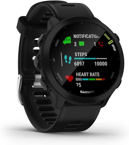 Garmin Forerunner 55 GPS Running Smartwatch, Black