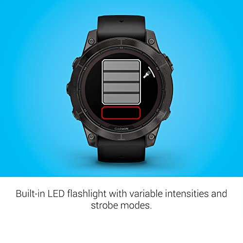 Garmin fēnix 7 Pro Sapphire Solar, Multisport GPS Smartwatch, Built-in Flashlight, Solar Charging Capability, Black