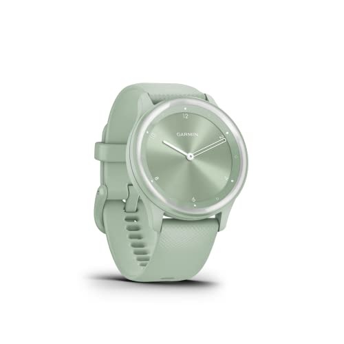 Garmin vivomove Sport, Hybrid Smartwatch, Health and Wellness Features, Touchscreen, Light Green