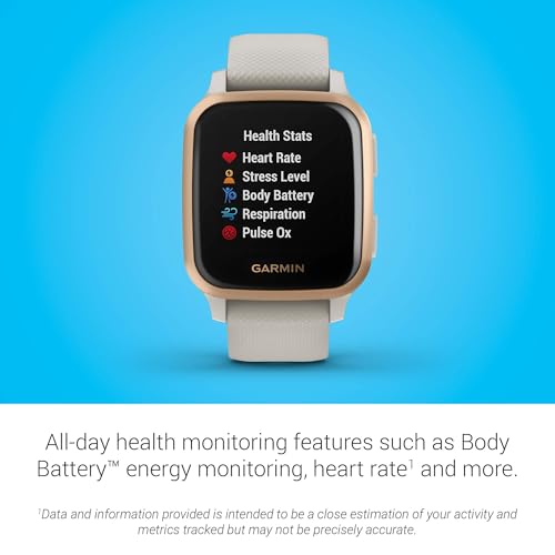 Garmin Venu Sq Music Edition GPS Smartwatch 33mm - Light Sand - 010-02426-01