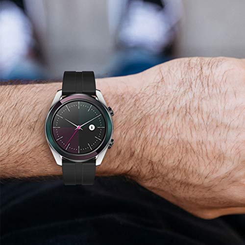 Compatible for Huawei Watch GT 2 42mm 46mm Smart Watch Screen Protector Case All Around Bumper Scratch Proof Waterproof Shockproof Protector Cover (Silver, 42mm)