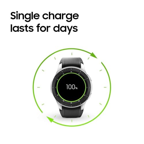 Samsung Galaxy Watch (46mm) Silver (Bluetooth), SM-R800 International Version (Renewed)