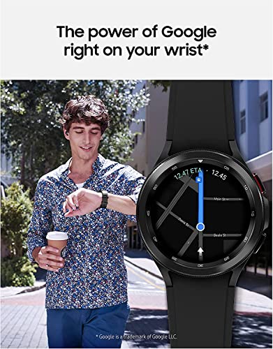 Samsung Galaxy Watch 4 Classic 42mm Smartwatch with ECG Monitor Tracker for Health Fitness Running Sleep Cycles GPS Fall Detection Bluetooth US Version, Silver (Renewed)
