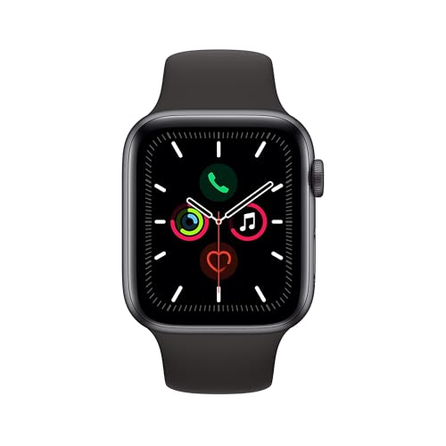 Apple Watch Series 5 (GPS + Cellular, 40MM) - Space Gray Aluminum Case with Black Sport Band (Renewed)