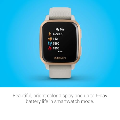 Garmin Venu Sq Music Edition GPS Smartwatch 33mm - Light Sand - 010-02426-01