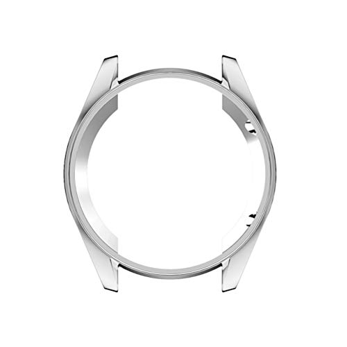 Compatible for Huawei Watch GT 2 42mm 46mm Smart Watch Screen Protector Case All Around Bumper Scratch Proof Waterproof Shockproof Protector Cover (Silver, 42mm)