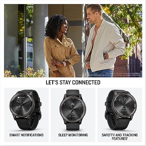 Garmin vívomove Trend, Stylish Hybrid Smartwatch, Long-Lasting Battery Life, Dynamic Watch Hands and Touchscreen Display, Ivory