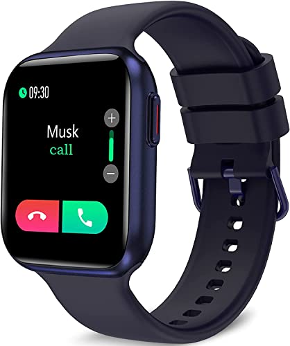 BRIBEJAT BT8 Smart Watch (Dial/Answer Call) 1.7'' 2.5D Screen Fitness Tracker with Pedometer SpO2/Heart Rate/Sleep Monitor Compatible with iPhone Samsung Android Phone, Blue