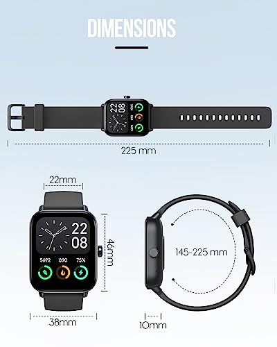 A-TGTGA Smart Watches for Men/Women with Answer/Make Call, Alexa Built in, 1.8" Touch Screen Fitness Tracker with 100 Sport Modes, IP68 Waterproof Watch for Android Phones and iPhone