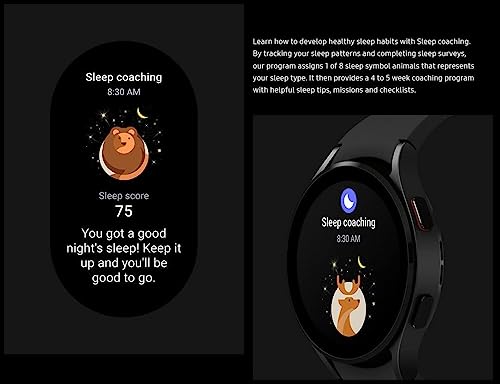 Samsung Electronics Galaxy Watch 4 44mm R870 Smartwatch GPS WiFi Bluetooth (International Model) (Black), (SM-R870)