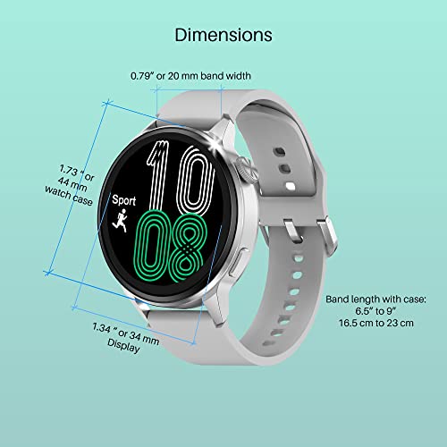 EKTON Smart Watches for Men & Women - Smart Watch for Android Phones, Make/Answer Calls, Messaging, Voice Assistant, NFC Functions, Wireless Charging, Long Battery Life, Silver