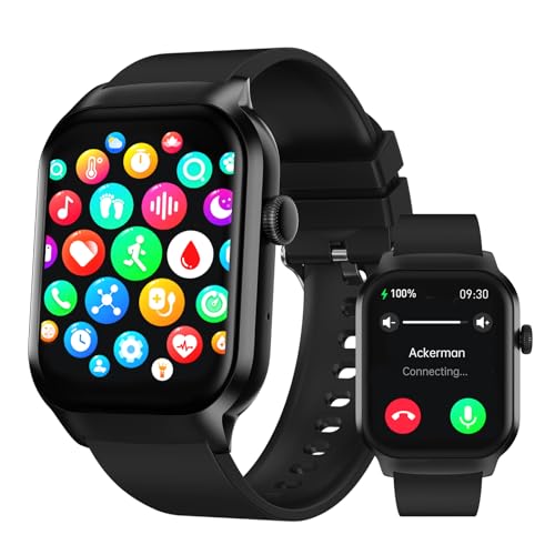 Smart Watch for Men (Answer/Make Call), 2.01" HD Touch Screen Fitness Tracker with Heart Rate Blood Pressure SpO2 Monitor, IP67 Waterproof, 100+Sport Mode Smart Watch for Android iOS Phones