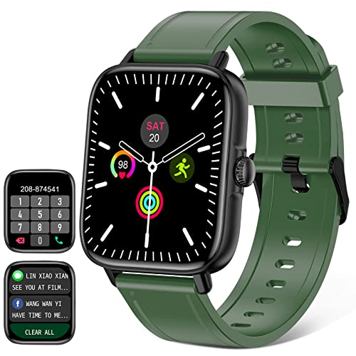 Choiknbo Smart Watch 1.7" Touch Screen Call Answer Receive/Dial, Fitness Tracker Smart Watches for Android iOS Phones, IP67 Waterproof with Sleep/Heart Rate Activity Tracker Smartwatch for Man Women