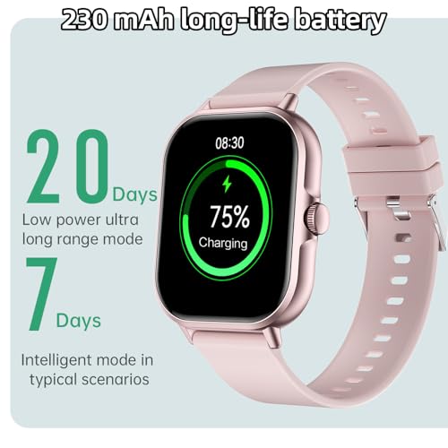 Smart Watch(Answer/Make Call),2.01" Smartwatch for Women men IP67 Waterproof, 100+ Sport Modes Fitness Tracker watch, Heart Rate Sleep Monitor, pedometer, Smart Watches for Android& iOS (Black)