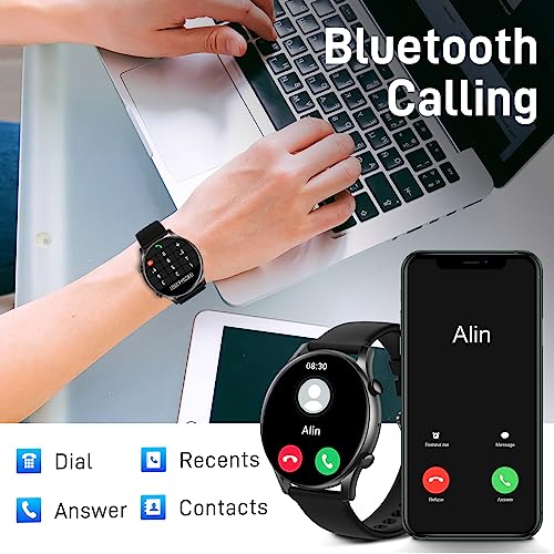 EIGIIS Smart Watches for Men Women 1.43” Big Screen AMOLED Always On Display Fitness Tracker with Heart Rate Sleep Monitor 100+ Sports Modes Full Touchscreen Smartwatch Compatible with iOS Android