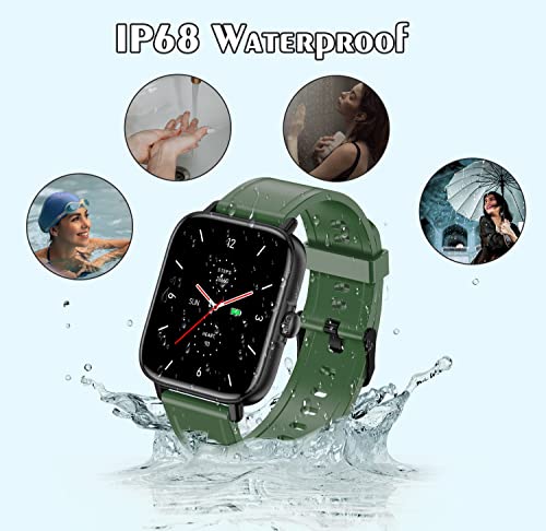 Choiknbo Smart Watch 1.7" Touch Screen Call Answer Receive/Dial, Fitness Tracker Smart Watches for Android iOS Phones, IP67 Waterproof with Sleep/Heart Rate Activity Tracker Smartwatch for Man Women