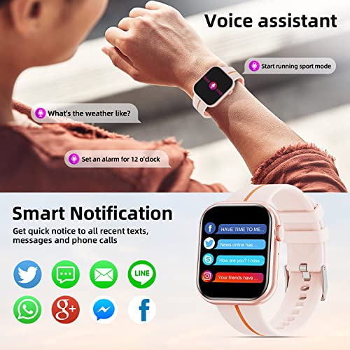 Smart Watch for Men Women (Answer/Make Call) 1.85" HD Screen Activity Fitness Tracker with 100+ Sport Modes, Heart Rate Sleep Monitor Pedometer IP67 Waterproof Smart Watches for iPhone Android