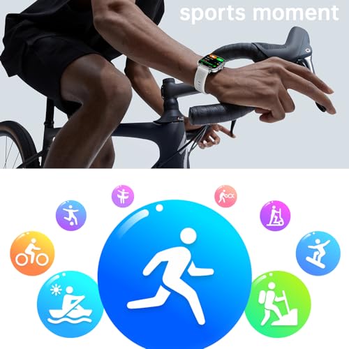 Smart Watch(Answer/Make Call),2.01" Smartwatch for Women men IP67 Waterproof, 100+ Sport Modes Fitness Tracker watch, Heart Rate Sleep Monitor, pedometer, Smart Watches for Android& iOS (Black)