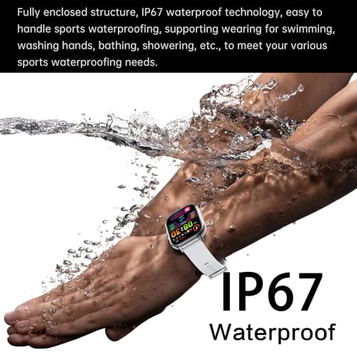 Smart Watch(Answer/Make Call),2.01" Smartwatch for Women men IP67 Waterproof, 100+ Sport Modes Fitness Tracker watch, Heart Rate Sleep Monitor, pedometer, Smart Watches for Android& iOS (Black)