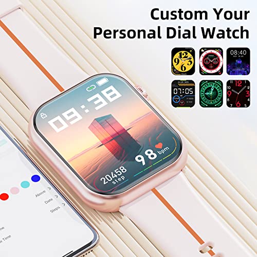 Smart Watch for Men Women (Answer/Make Call) 1.85" HD Screen Activity Fitness Tracker with 100+ Sport Modes, Heart Rate Sleep Monitor Pedometer IP67 Waterproof Smart Watches for iPhone Android