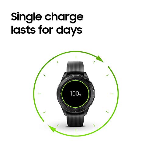 Samsung Galaxy Watch (42mm) SM-R810NZKAXAR (Bluetooth) - Heart Rate Monitor, Black (Renewed)