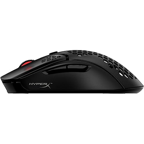 HyperX Pulsefire Haste – Wireless Gaming Mouse – Ultra Lightweight, 61g, 100 Hour Battery Life, 2.4Ghz Wireless, Honeycomb Shell, Hex Design, Up to 16000 DPI, 6 Programmable Buttons – Black, 4P5D7AA