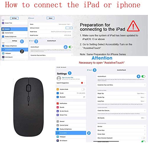 ZERU Rechargeable Bluetooth Wireless Mouse for Devices