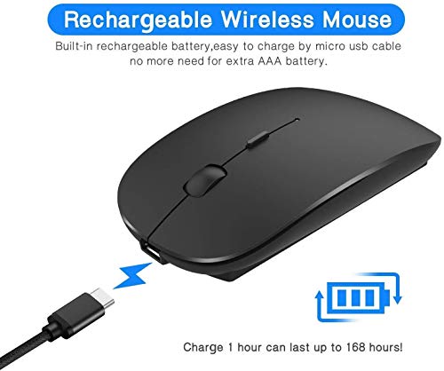 ZERU Rechargeable Bluetooth Wireless Mouse for Devices