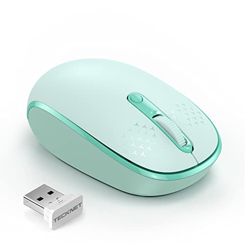 TeckNet 2.4G Wireless Quiet Mouse - Mint Green