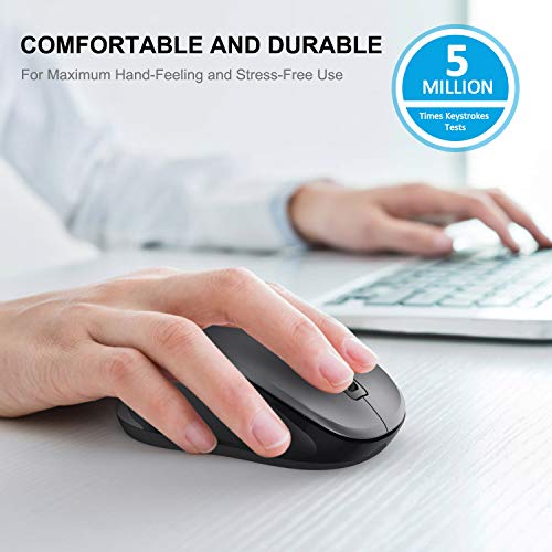 WisFox Ergonomic 2.4G Wireless Mouse with USB Receiver