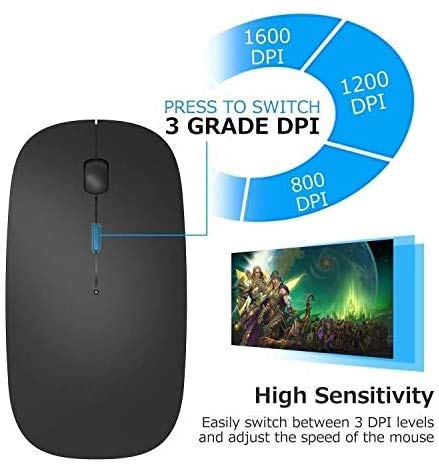 ZERU Rechargeable Bluetooth Wireless Mouse for Devices